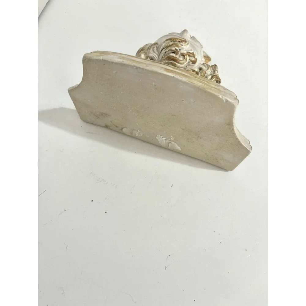 Vintage Cupid Angel Cherub Sconce Wall Bracket Sculpture Shelf plaster
